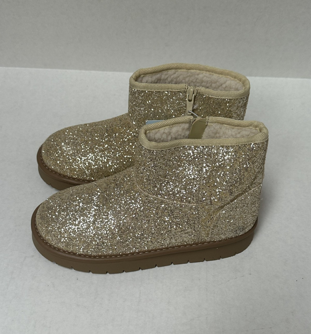 Cat & Jack Girls' Shoes Honor Faux Suede Style Boots Gold Size Size 4